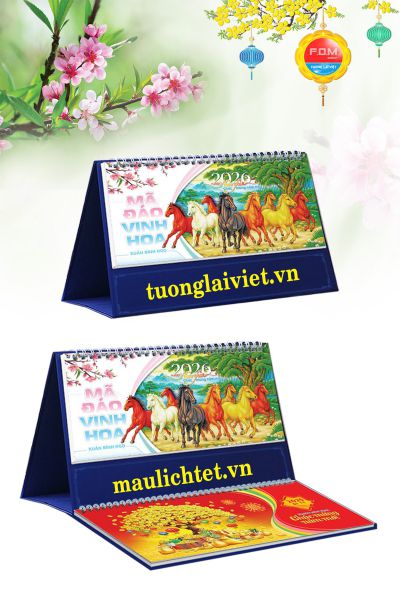 In Lịch Bàn 13 Tờ 12 Con Giáp