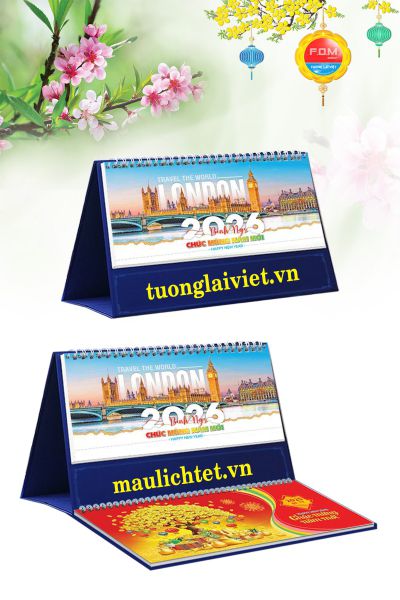 In Lịch Bàn 13 Tờ Du Lịch Thế Giới