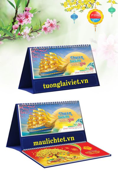 In Lịch Bàn 13 Tờ Thuận Buồm Xuôi Gió