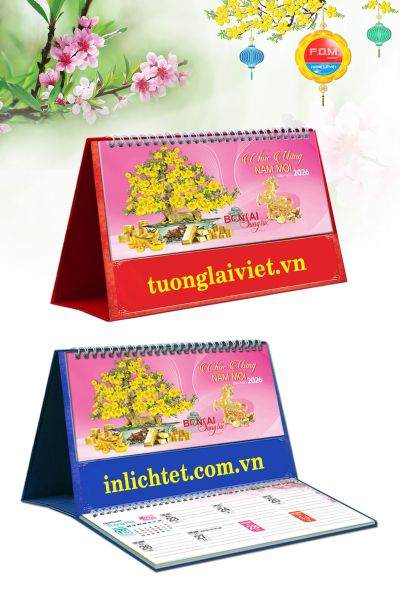 In Lịch Bàn 15 Tờ Bonsai