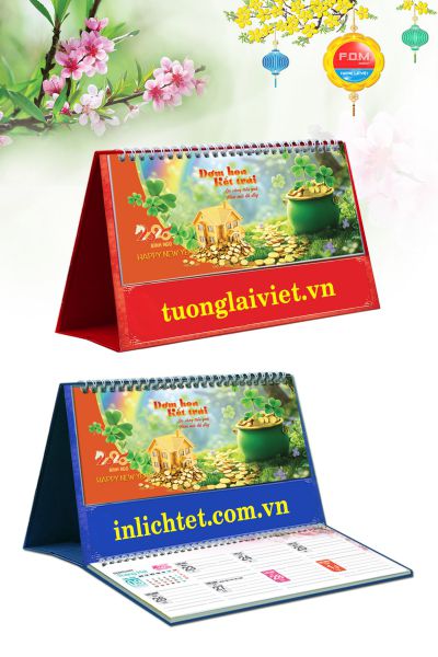 In Lịch Bàn 15 Tờ Đom Hoa Kết Trái