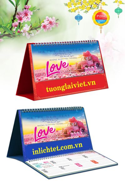 In Lịch Bàn 15 Tờ Những Ngày Yêu Thương