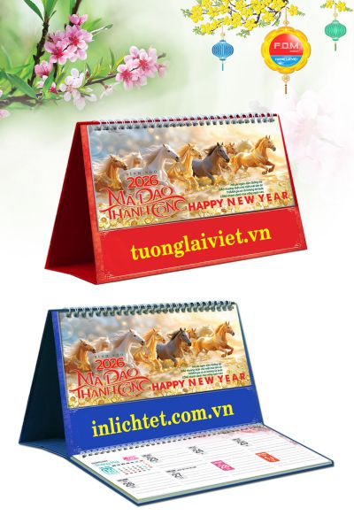 In Lịch Bàn 15 Tờ Tết Sum Vầy
