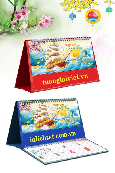In Lịch Bàn 15 Tờ Thuận Buồm Xuôi Gió