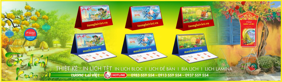 In Lịch Để Bàn 15 Tờ