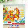 In Lịch để bàn đế gỗ Mã Đáo Thành Công