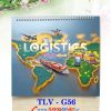 In Lịch để bàn đế gỗ logistics