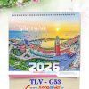 In Lịch để bàn đế gỗ Sắc Màu Quê Hương
